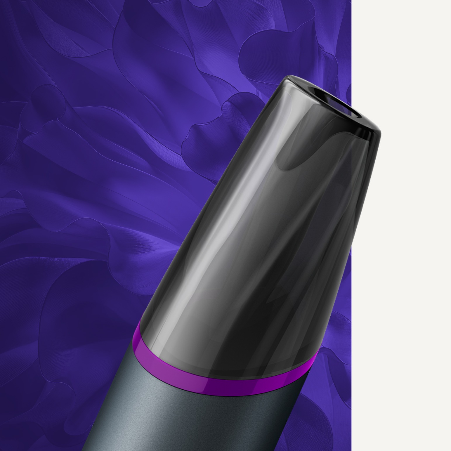 VEEV NOW ULTRA Blue Raspberry disposable vaping device close up with purple ring around the mouthpiece