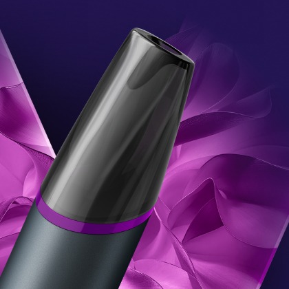 Close up of VEEV NOW ULTRA Grape disposable vape mouthpiece