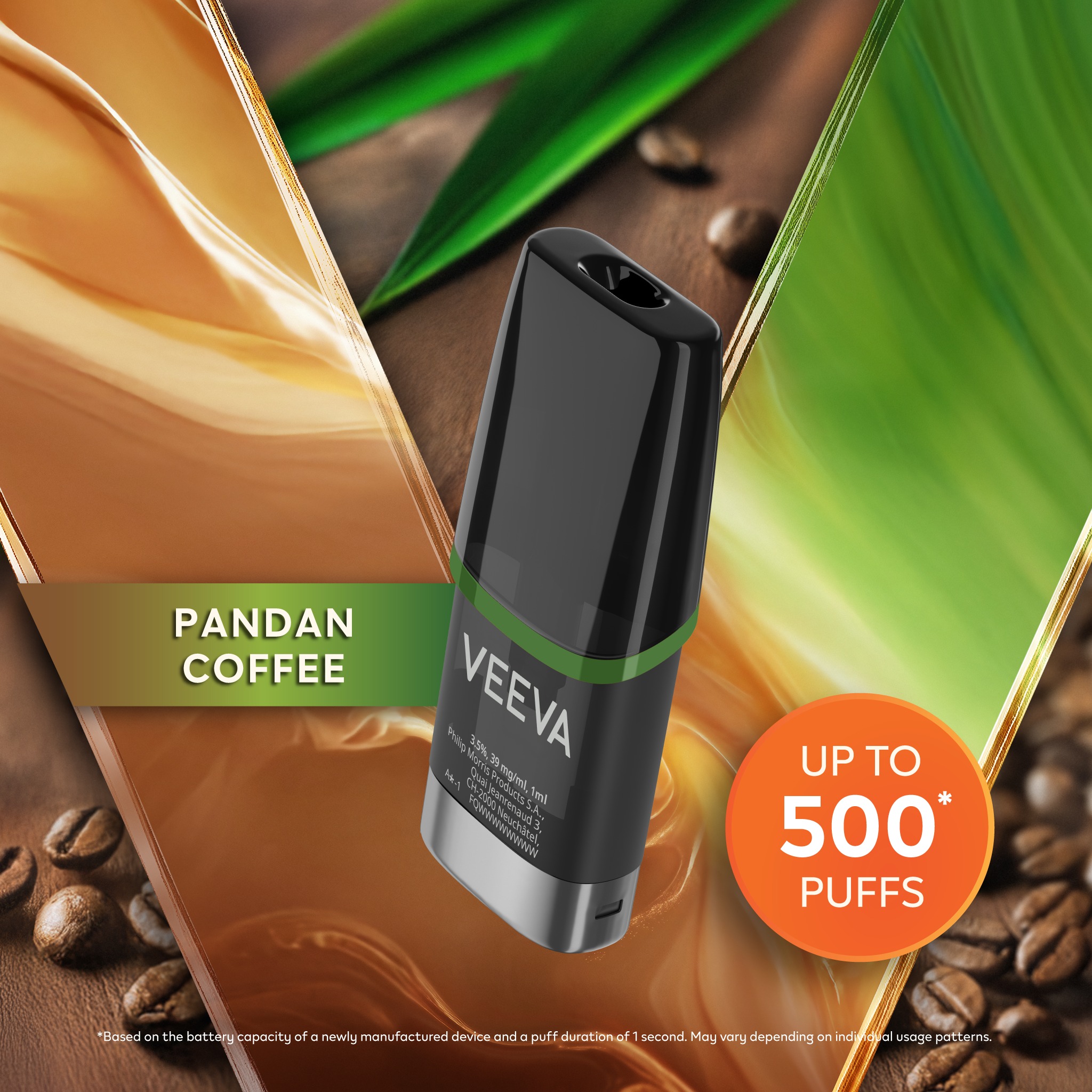 VEEVA Pandan coffee 3.5% 1 ML (Pandan Coffee)