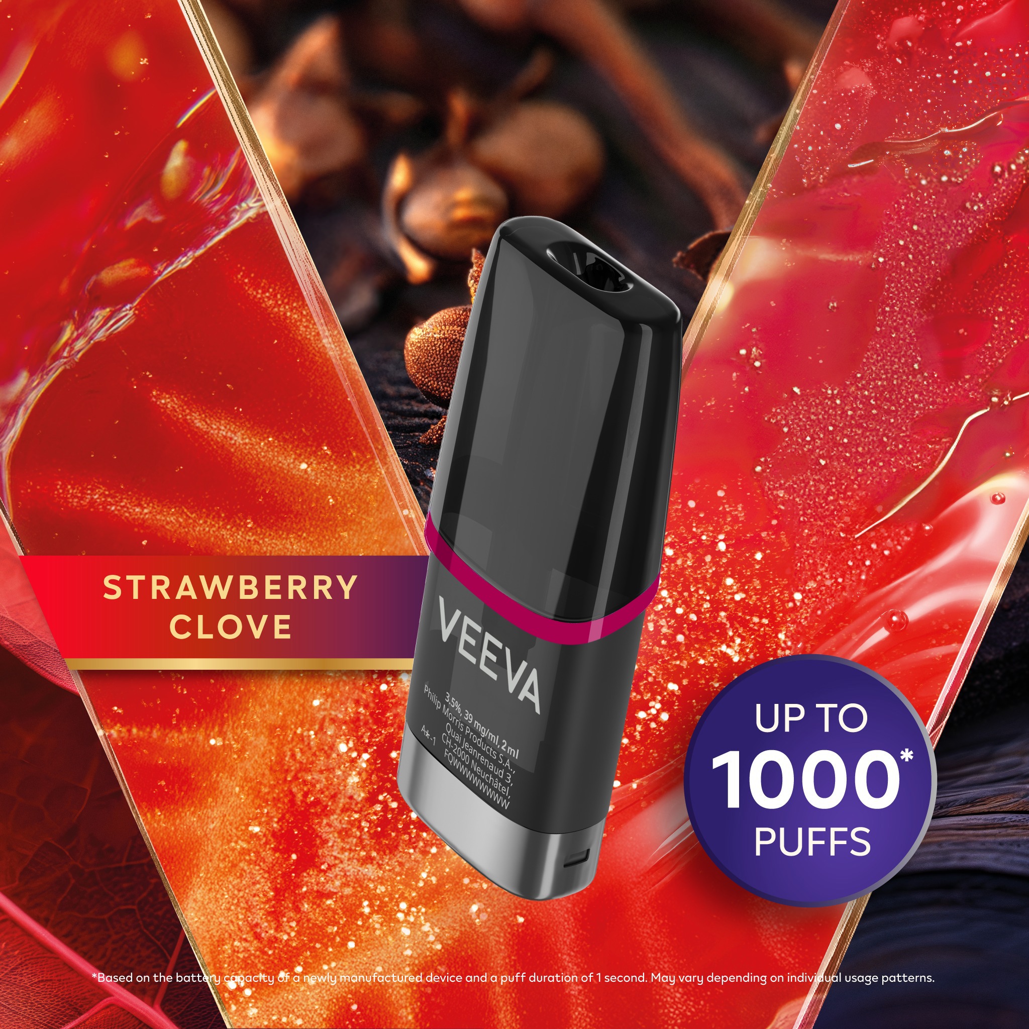 VEEVA Strawberry Clove 3.5% 2 ML (Strawberry Clove)