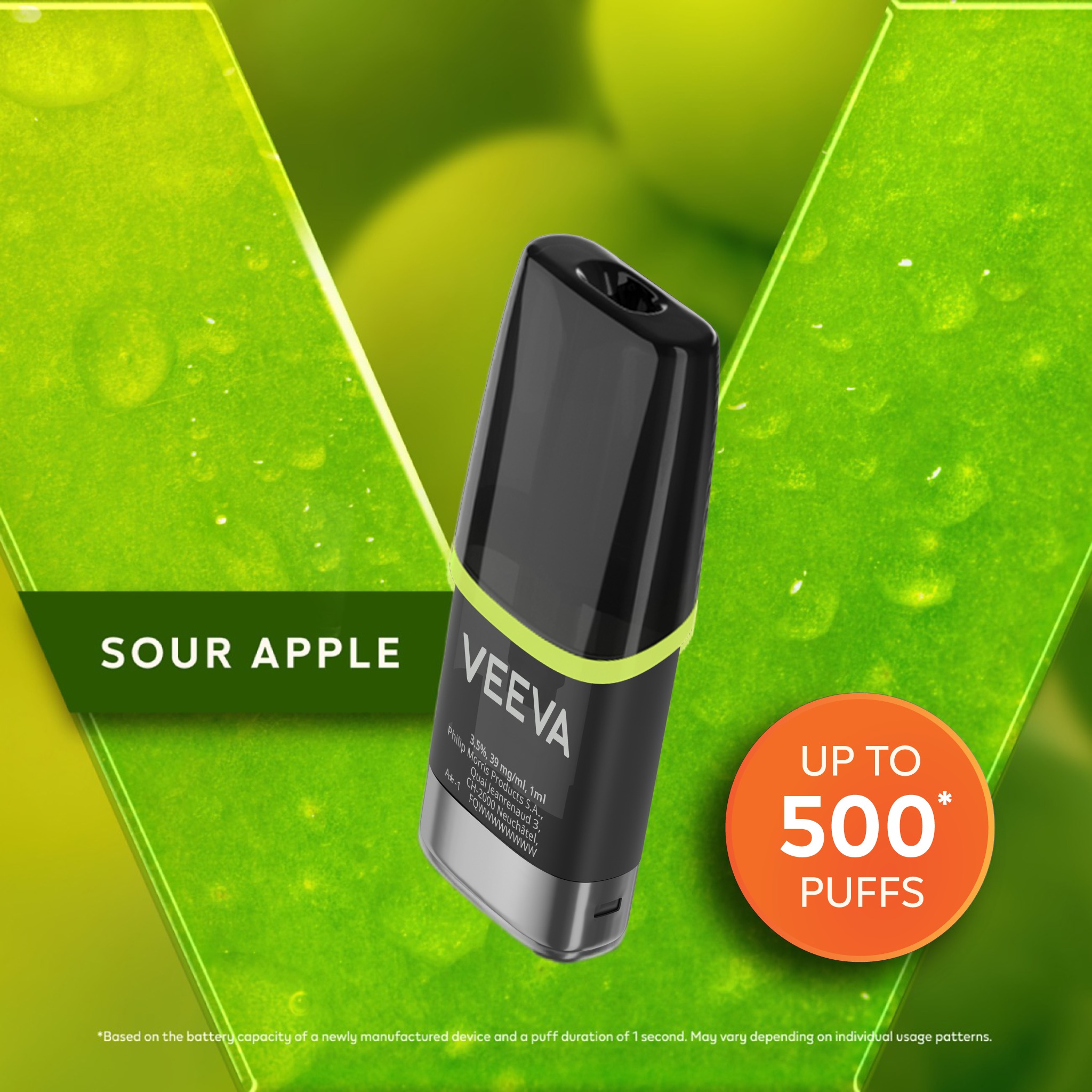 VEEVA Sour Apple 3.5% 1 ml (Sour Apple)